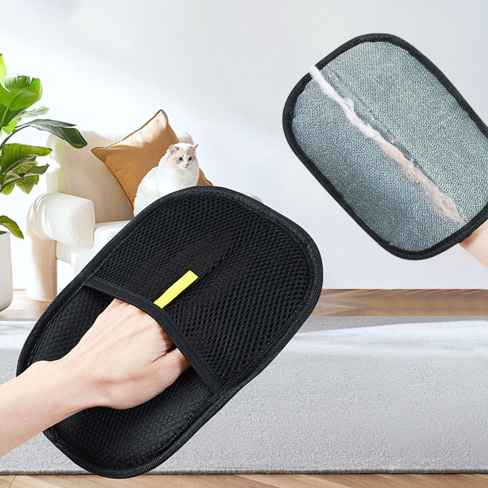 Pet Hair Removal Glove, Double-Sided Brush, Hair Removal, Suitable for Cats and Dogs, Pet Grooming Tool