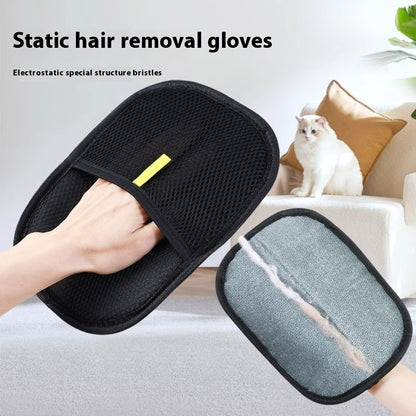 Pet Hair Removal Glove, Double-Sided Brush, Hair Removal, Suitable for Cats and Dogs, Pet Grooming Tool