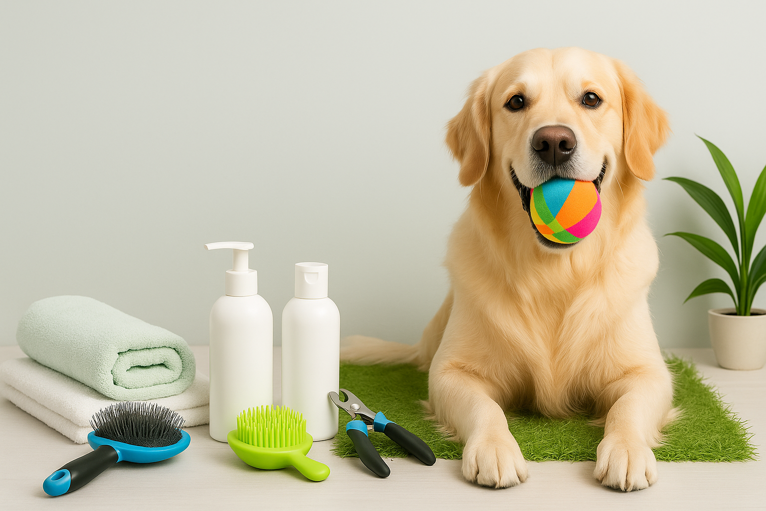 Pet Grooming Banner - Dog on Right